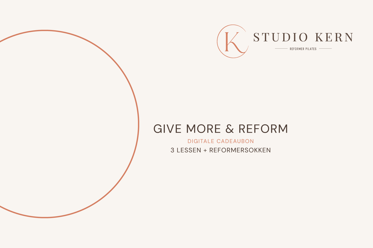 Digitale cadeaubon Give More & Reform van Studio Kern
